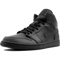 Кроссовки Nike Air Jordan 1 Retro All Black с мехом