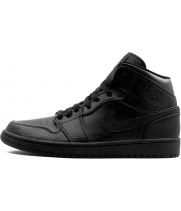 Кроссовки Nike Air Jordan 1 Retro All Black с мехом