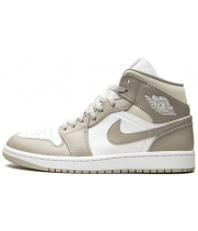 Кроссовки Nike Air Jordan Retro 1 White Beige Red Mid