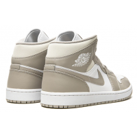 Кроссовки Nike Air Jordan Retro 1 White Beige Red Mid