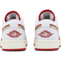 Кроссовки Nike Air Jordan 1 Low White Red Gold