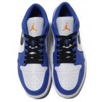 Nike Air Jordan 1 Low бело-голубые с черным
