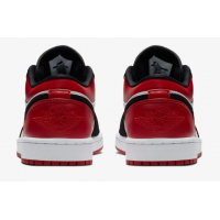 Nike Air Jordan 1 Retro Black Toe Low Black White Red