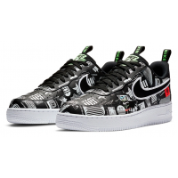 Кроссовки Nike Air Force с узорами черные