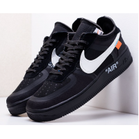 Кроссовки Nike Air Force кожаные черно-белые