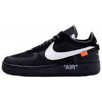 Кроссовки Nike Air Force кожаные черно-белые