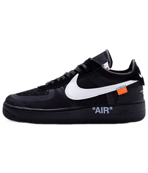 Кроссовки Nike Air Force кожаные черно-белые