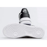 Кроссовки Nike Air Force кожаные черные с белым