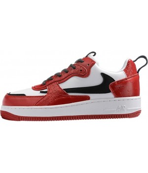Мужские кроссовки Nike Air Force бело-красные