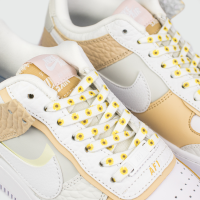 Кроссовки Nike Air Force с ромашкой белые 
