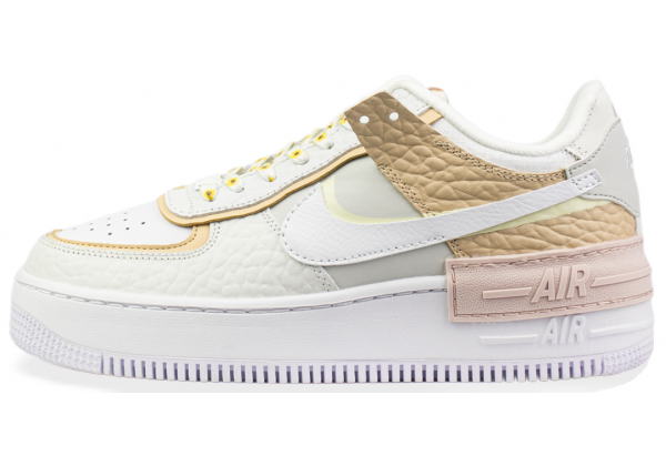 Кроссовки Nike Air Force с ромашкой белые 