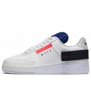 Кроссовки Nike Air Force с черной вставкой белые