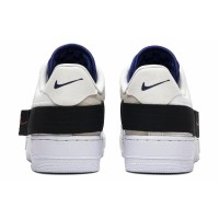 Кроссовки Nike Air Force с черной вставкой белые