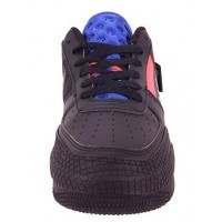 Мужские кроссовки Nike Air Force с красной вставкой черные