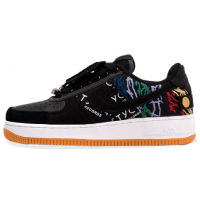 Кроссовки Nike Air Force с принтом черно-белые