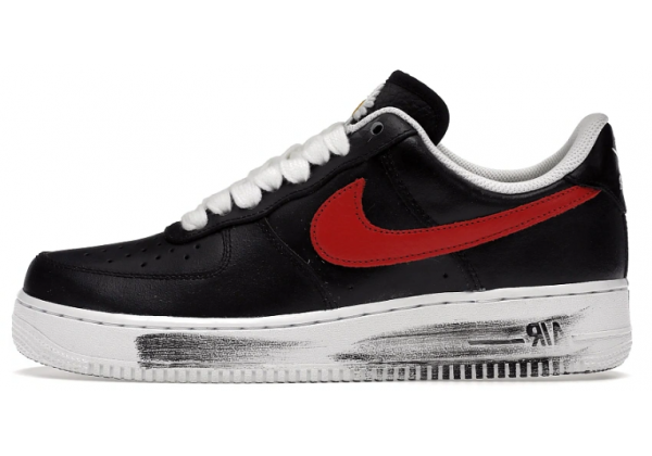 Кроссовки Nike Air Force бело-черные с красным