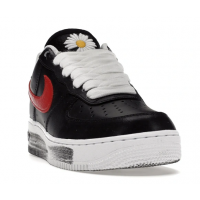 Кроссовки Nike Air Force бело-черные с красным