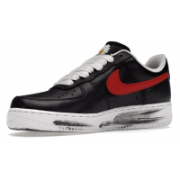 Кроссовки Nike Air Force бело-черные с красным