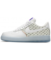 Кроссовки Nike Air Force 1 белые с логотипами