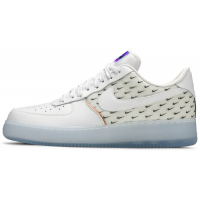 Кроссовки Nike Air Force 1 белые с логотипами