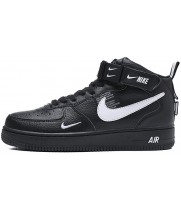 Nike кроссовки Air Force 1 07 LV8 Utility Mid And The Swoosh Black