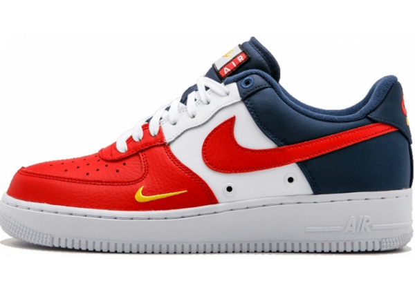 Nike кроссовки Air Force 1 07 Obsidian White-University Red мульти
