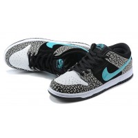 Кроссовки Air Force 1 черно-белые с голубым