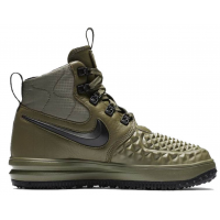 Nike Lunar Force 1 Duckboot Green Black с мехом