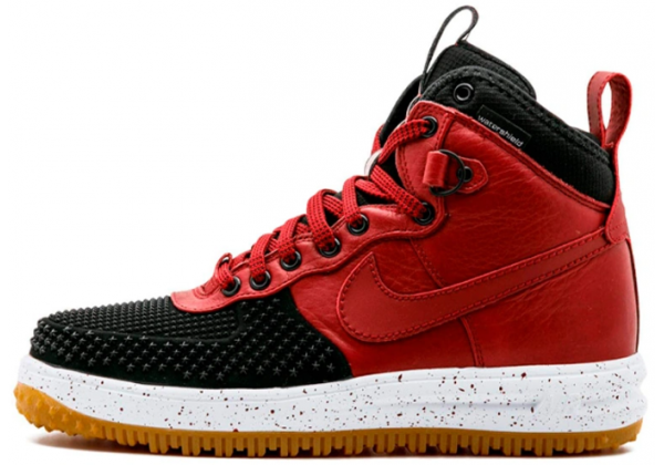 Nike Lunar Force 1 Duckboot Red с мехом