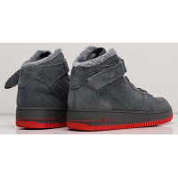 Nike Air Force 1 Mid 07 с мехом Grey Red