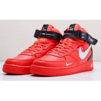 Nike кроссовки Air Force 1 07 LV8 Utility Mid Red с мехом