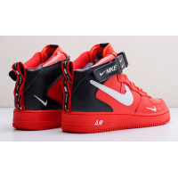 Nike кроссовки Air Force 1 07 LV8 Utility Mid Red с мехом