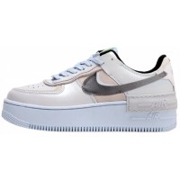 Мужские кроссовки Nike Air Force бежево-белые с серым