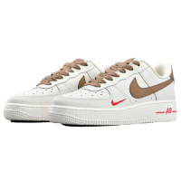 Nike Air Force 1 LV8 White Grey с мехом