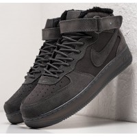 Кроссовки Nike Air Force 1 High замшевые серые