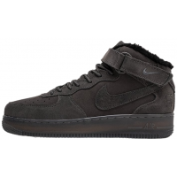 Кроссовки Nike Air Force 1 High замшевые серые