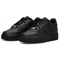 Кроссовки Nike Air Force 1 Low All Black с мехом