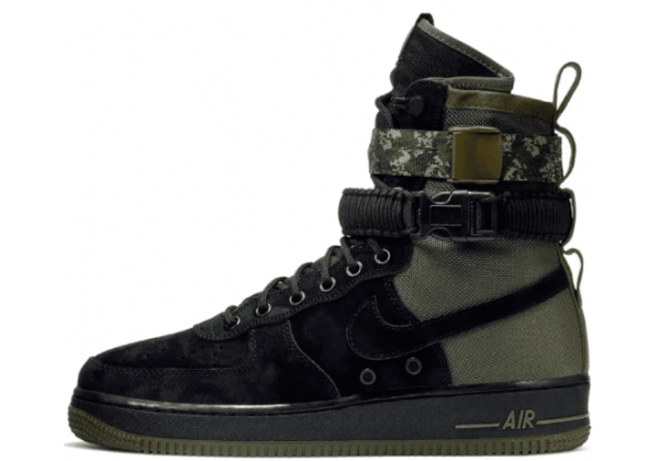 Кроссовки Nike Air Force 1 High SF Black Green