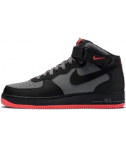 Nike Air Force 1 Mid Dark Grey Crimson