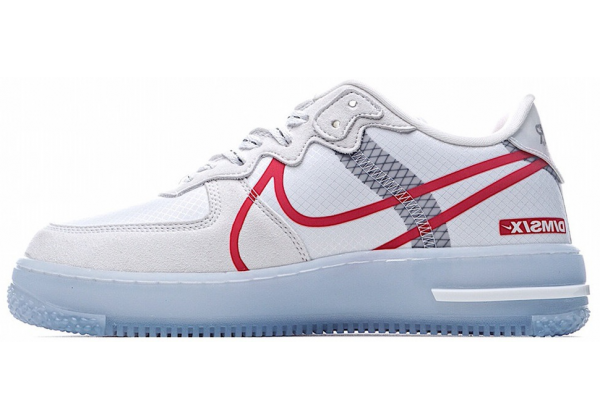 Кроссовки Nike Air Force белые с красным лого