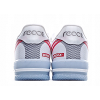 Кроссовки Nike Air Force белые с красным лого