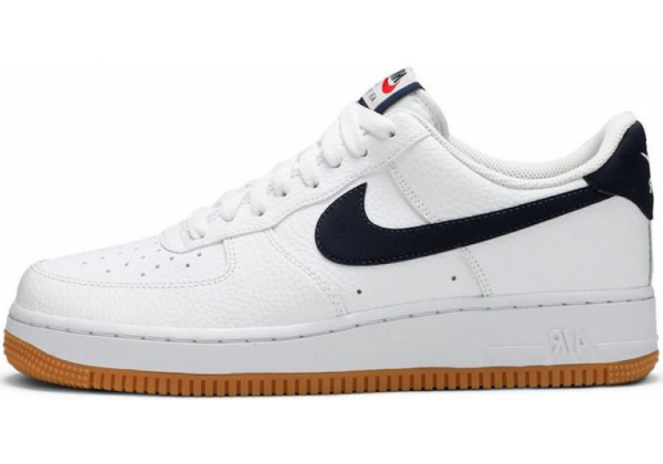 Кроссовки мужские Nike Air Force 1 Low ’07 White Obsidian-University Red
