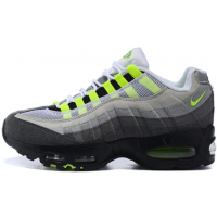 Кроссовки Nike Air Max 95 серые с зеленым