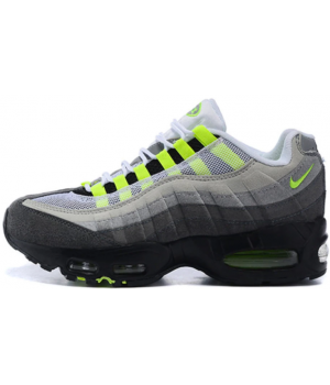 Кроссовки Nike Air Max 95 серые с зеленым
