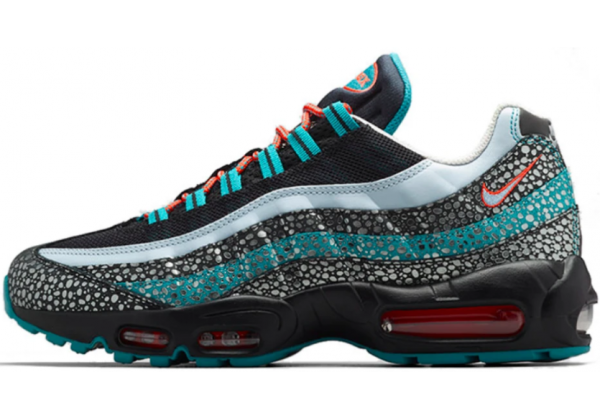 Кроссовки Nike Air Max 95 серые с голубым