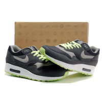 Nike Air Max 1 87 серые с салатовым