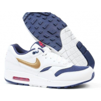 Кроссовки Nike Air Max 1 87 бело-золотые