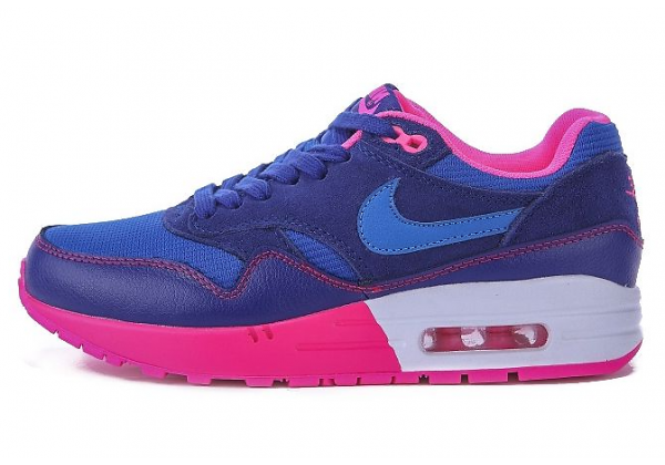 Кроссовки Nike Air Max 1 87 синие с розовым