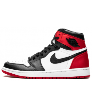 Nike Air Jordan 1 High Satin Black Toe красные