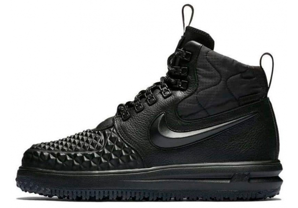 Nike Lunar Force 1 Duckboot черные с мехом